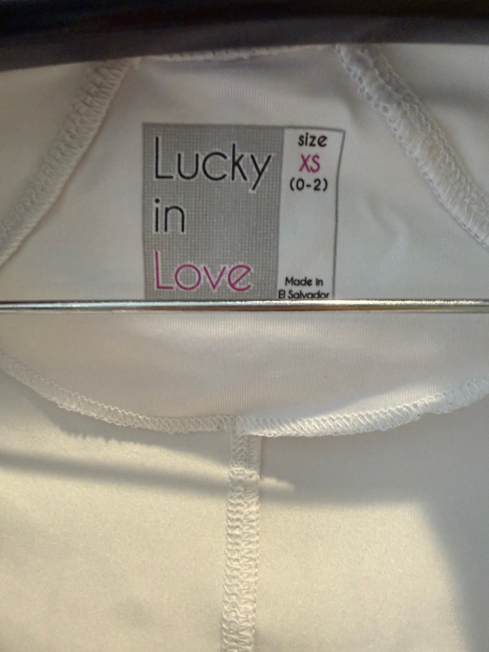 Lucky in Love White Top with Pink 'Love' Accent - Picture 2 of 8